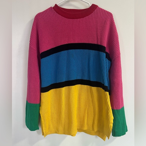 Lazy Oaf Colorblock Knit Sweater - Picture 2 of 4